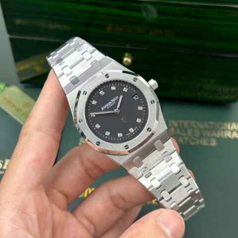 Audemars Piguet Royal Oak Jumbo Extra-Thin 15206PT Replica Watch Black Dial IP Factory 39mm - Replica Luxury