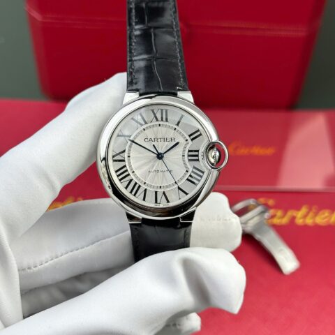 Cartier Ballon Bleu Replica 11 Watch White Dial Leather Strap AF Factory 36mm - Replica Luxury