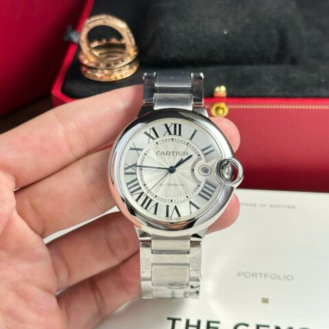 Cartier Ballon Bleu Replica 11 Watch White Dial Metal Wire AF Factory 42mm - Replica Luxury
