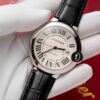 Cartier Replica Watch Ballon Bleu Men's White Dial Leather Strap 42mm - Replica Luxury