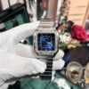 Cartier Replica Watch Santos Moissanite Diamond Bezel Blue Dial BV Factory 39.8mm - Replica Luxury