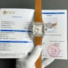 Cartier Santos White Dial Copies Watches Custom Diamonds Moissanite BVF 39.8mm - Replica Luxury