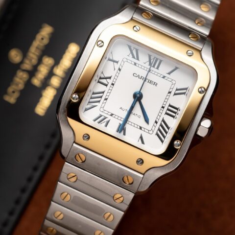 Cartier Santos WSSA0029 Replica 1:1 Watch Women's Demi Gold BV Factory 35mm - Replica Luxury