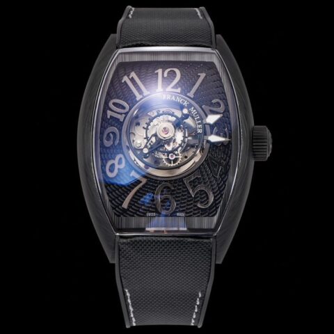 Franck Muller Grand Central Tourbillon Carbon Best Replica Watch 45mm - Replica Luxury