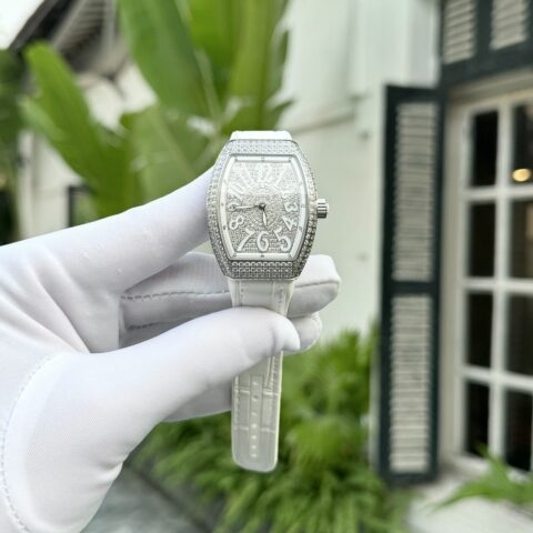 Franck Muller Replica 11 Watch V32 Women's White Dial With Diamond ABF Factory 32x40mm - Replica Luxury