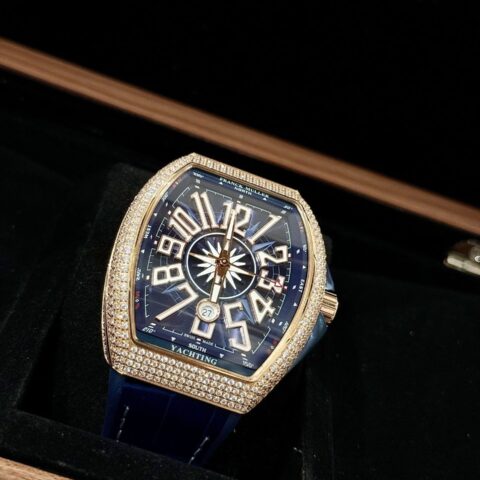 Franck Muller Replica 11 Watch Vanguard Yachting V45 SC DT Blue ABF 45mm - Replica Luxury