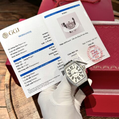 Franck Muller V32 Best Replica Watch Diamonds Moissanite Custom 36mm - Replica Luxury