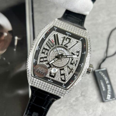 Franck Muller V45 Replica 1:1 Watch Full Diamond ABF Factory 45mm - Replica Luxury