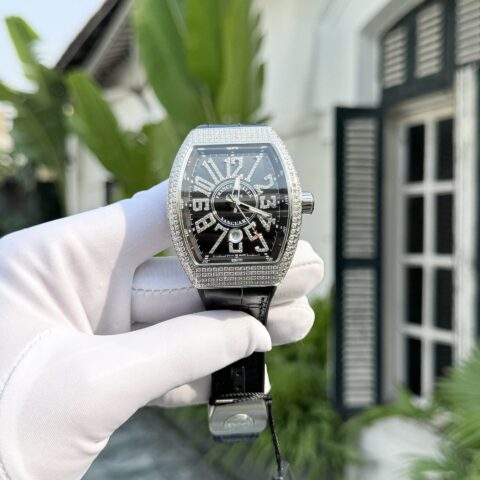 Franck Muller V45 SC DT Replica 11 Watch Black Dial With Stone Factory ABF 45mm - Replica Luxury