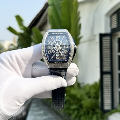 Franck Muller Vanguard V45 Blue Rubber Strap Replica Watch ABF 45mm - Replica Luxury