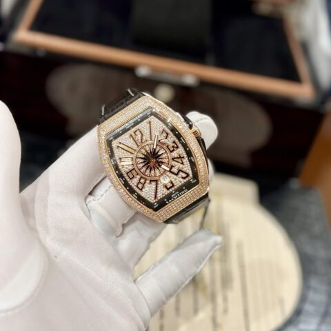 Franck Muller Vanguard Yachting V45 SC DT Black Strap Best Replica Watch Factory ABF 45mm - Replica Luxury