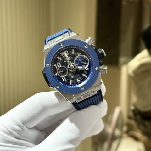 Hublot Replica Watch Big Bang Unico Blue Rubber Strap Factory BBF 44mm - Replica Luxury