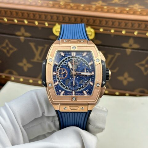 Hublot Spirit Of Big Bang King Gold Replica 11 Watch Dial Blue BBF 42mm - Replica Luxury