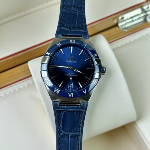 Omega Replica 1:1 Watch Constellation Blue Leather Strap VS Factory 41mm - Replica Luxury