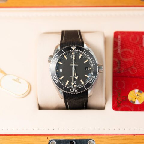Omega Replica Watch Seamaster Planet Ocean Black Dial Rubber Strap Factory VS 43.5mm - Replica Luxury