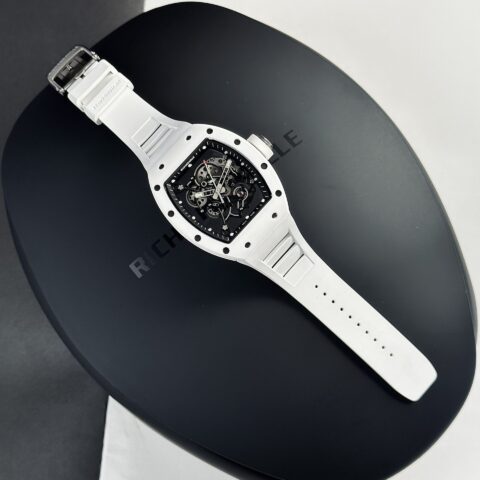 Richard Mille Rep 1:1 Watch RM055 Ceramic Bubba Watson White Factory BBR 45mm - Replica Luxury