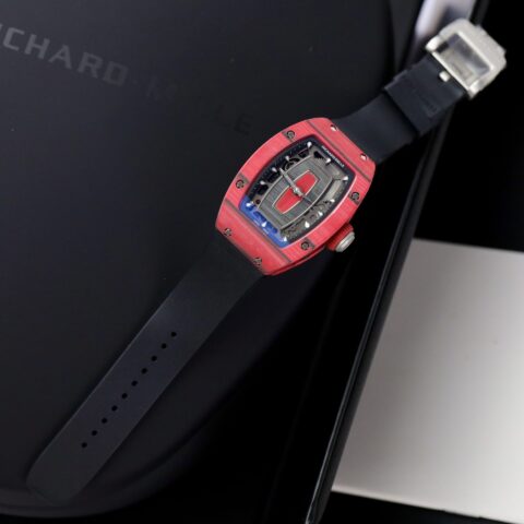 Richard Mille Rep 1:1 Watch RM07 Carbon Red Black Rubber Strap 36mm - Replica Luxury