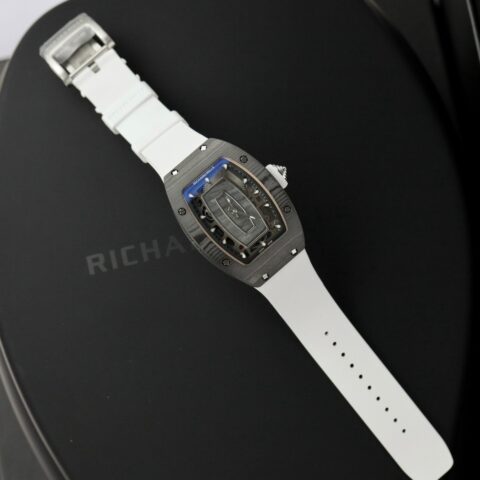 Richard Mille Replica 1:1 Watch RM07 Carbon White Rubber Strap Best Quality 36mm - Replica Luxury