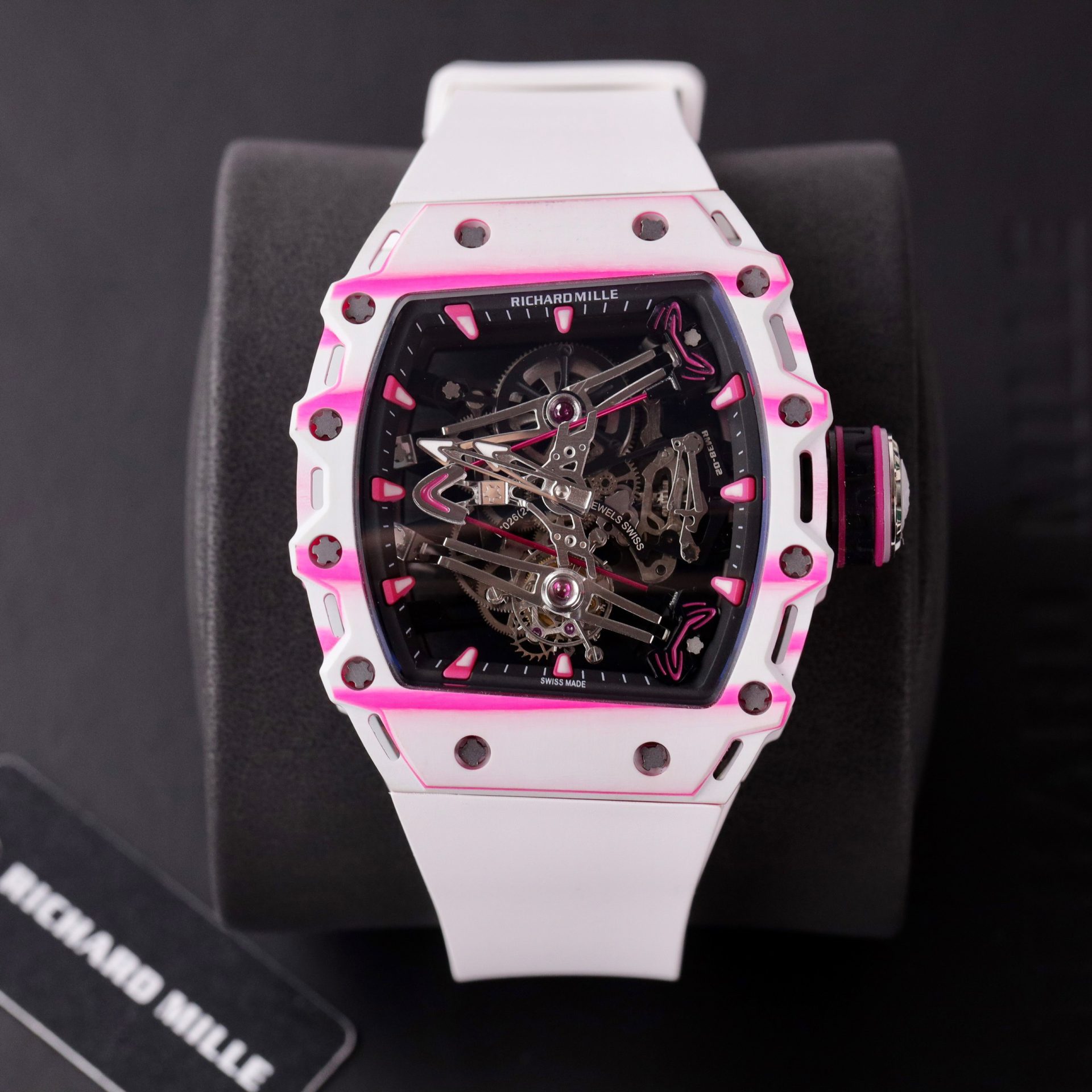 Richard Mille Replica 1:1 Watch RM38-02 Tourbillon Black Dial 43.7mm - Replica Luxury