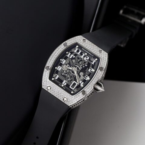 Richard Mille Replica 1:1 Watch RM67 Black Face With Stone Automatic Mechanical 40mm - Replica Luxury