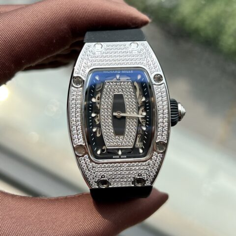 Richard Mille Replica 11 Watch RM007 Women's with Stone Rubber Strap 36mm - Replica Luxury