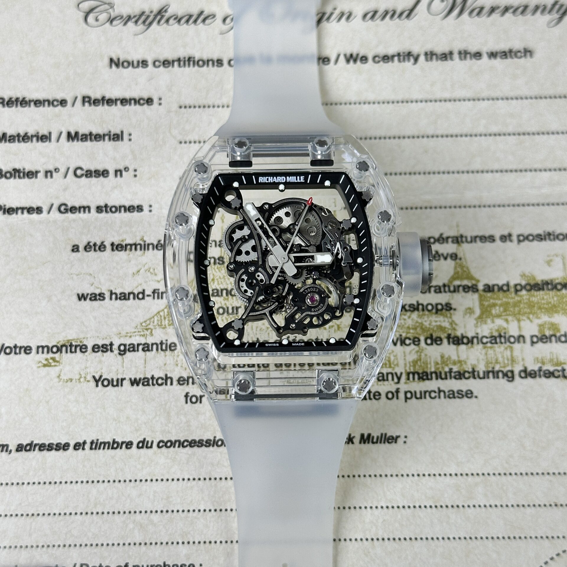 Richard Mille RM055 Bubba Watson Sapphire Tourbillon Replica 1:1 Watch 43mm - Replica Luxury